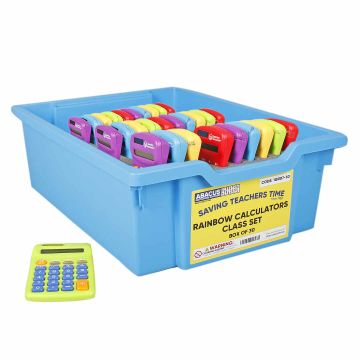 Rainbow Calculators Class Set - Box of 30