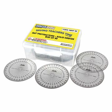 360° Protractors - Solid Design (Box of 30)