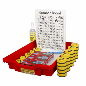 2cm Gridded/Plain A4 Student Whiteboard Class Kit - Box of 30