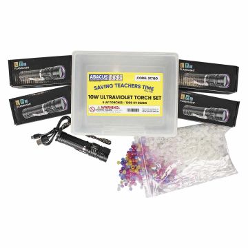 10W Aluminium UV Torch Set