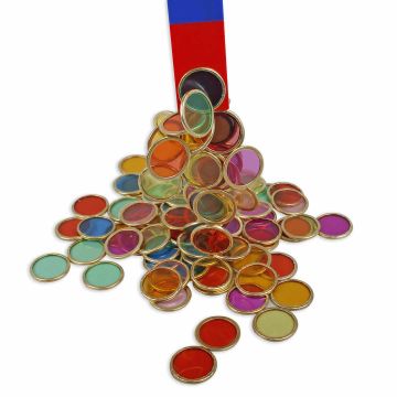 Metal Rimmed Magnetic Counters - Pack of 100