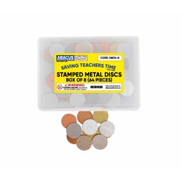Stamped Metal Discs - Box of 8 (64 pieces)