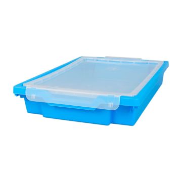 Gratnells Tray with Lid - Shallow (Light Blue)