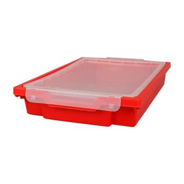 Gratnells Tray with Lid - Shallow (Red)