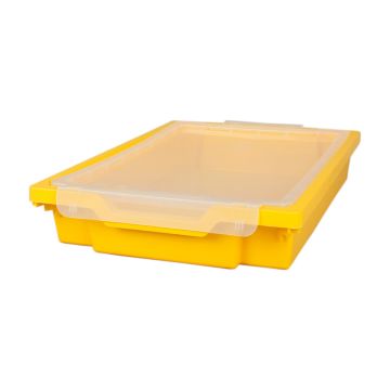 Gratnells Tray with Lid - Shallow (Yellow)