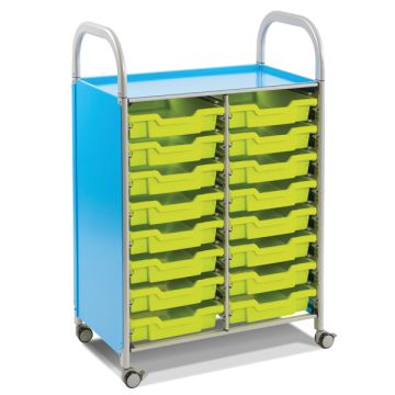 Gratnells Callero Double Trolley - SS Tray Unit