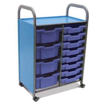Gratnells Callero Double Trolley - SD Tray Unit