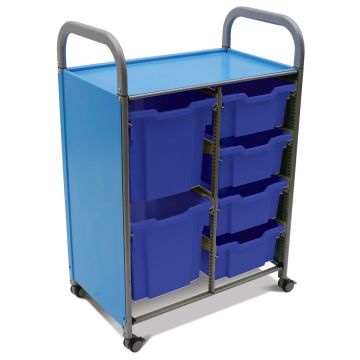 Gratnells Callero Double Trolley - DJ Tray Unit