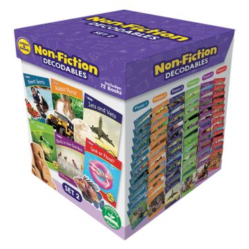 Decodable Readers - Boxed Set - Letters & Sounds - Phase 1-6 - Non-Fiction - Set 2 - 72 Titles