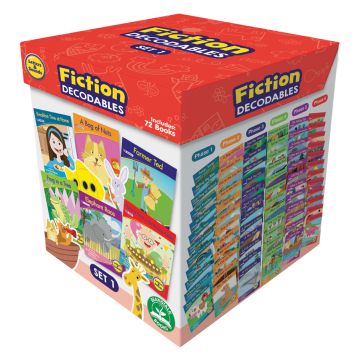 Decodable Readers Boxed Set - Letters & Sounds - Phase 1-6 - Fiction - Set 1 - 72 Titles