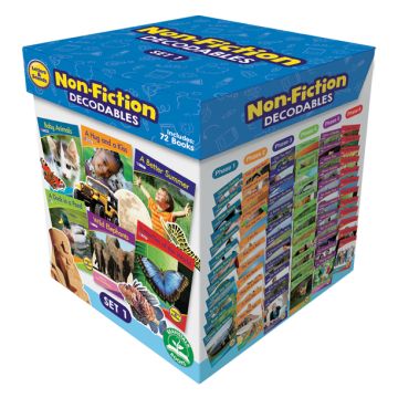 Decodable Readers Boxed Set - Letters & Sounds - Phase 1-6 - Non-Fiction - Set 1 - 72 Titles