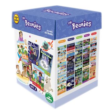 Decodable Readers - Boxed Set - The Beanies Hi-Lo - Phase 2-6 - Fiction - Set 2 - 60 Titles