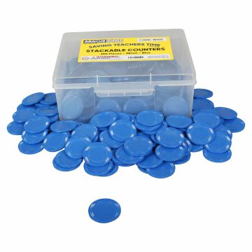 Blue Stackable Counters  - 38mm (Box of 250)