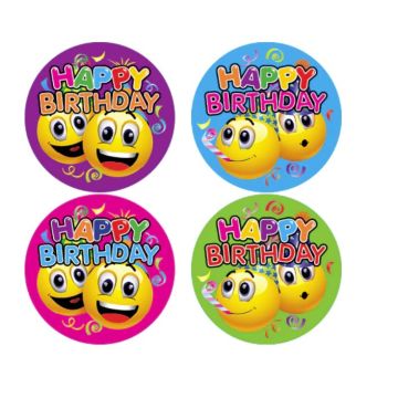 Birthday Emoji Stickers - 35mm