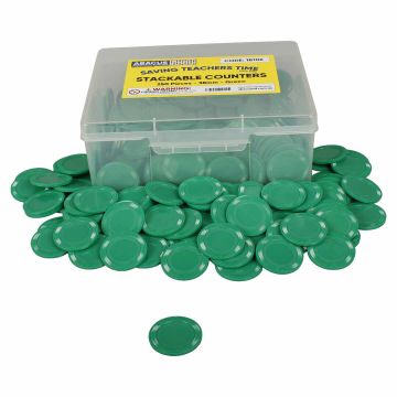 Green Stackable Counters - 38mm (Box of 250)