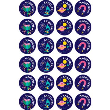 Science Stickers - 29mm (Pack of 96)