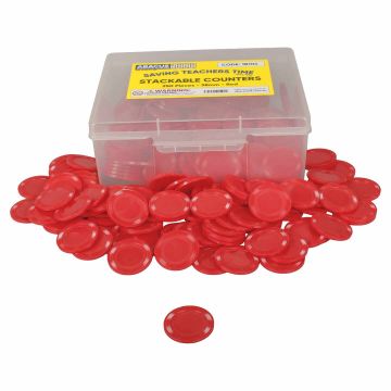 Red Stackable Counters  - 38mm (Box of 250)