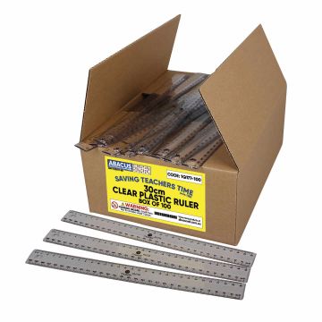 Clear Plastic Ruler - 30cm (Box of 100)