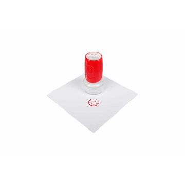 Smiley Face Stamper - 20mm stamp (Red)