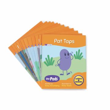 Decodable Readers - Letters & Sounds - The Pods - Phase 2 - Letter Sounds - 12 Titles