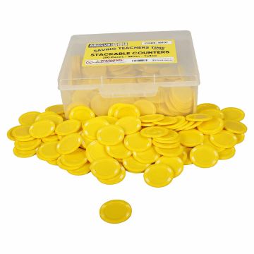 Yellow Stackable Counters - 38mm (Box of 250)