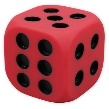 Jumbo PVC Dice - 6 Sided Dotted - Bag of 10