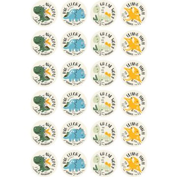 Dinosaurs Stickers - 29mm (Pack of 96)